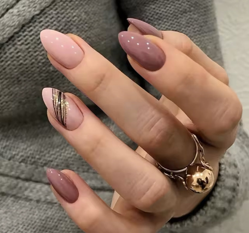 24pc Press On False Nails