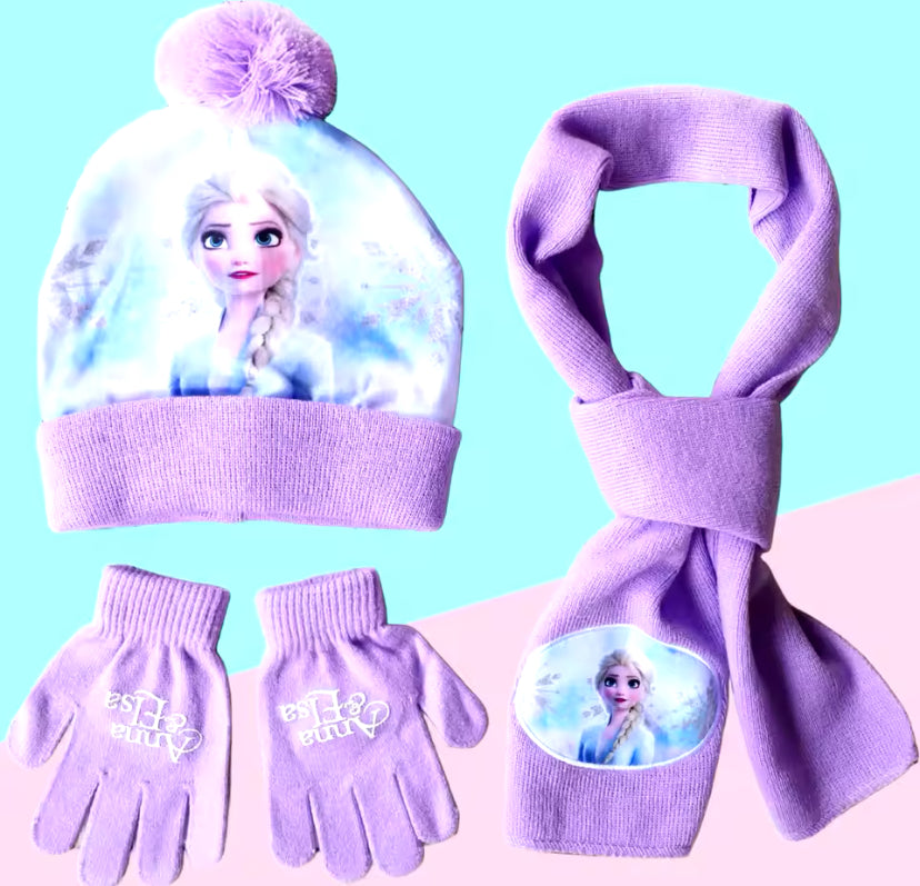 Girls Hat,Scarf & Gloves Set