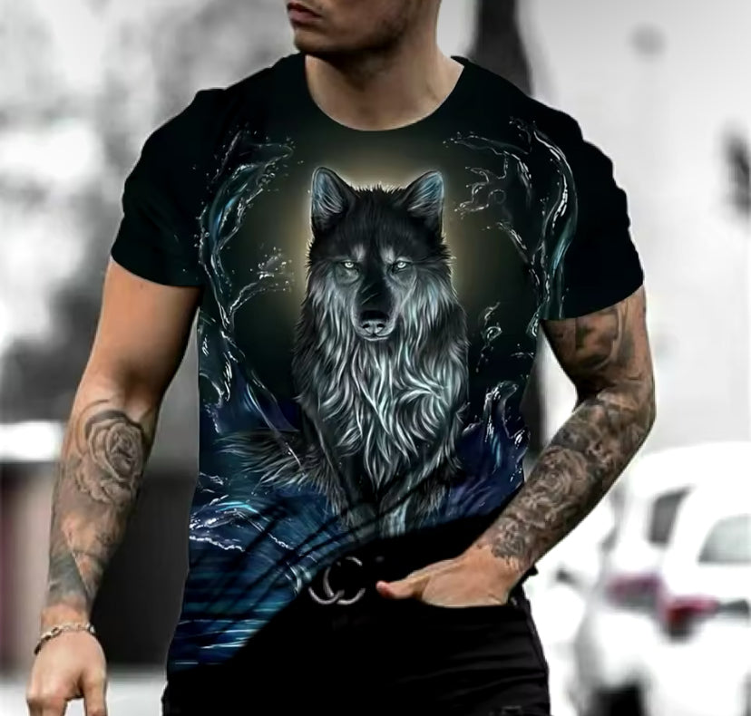 Men Wolf TShirt