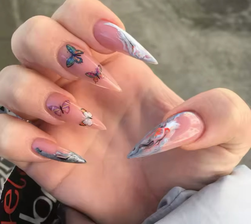 24pc Press On False Nails