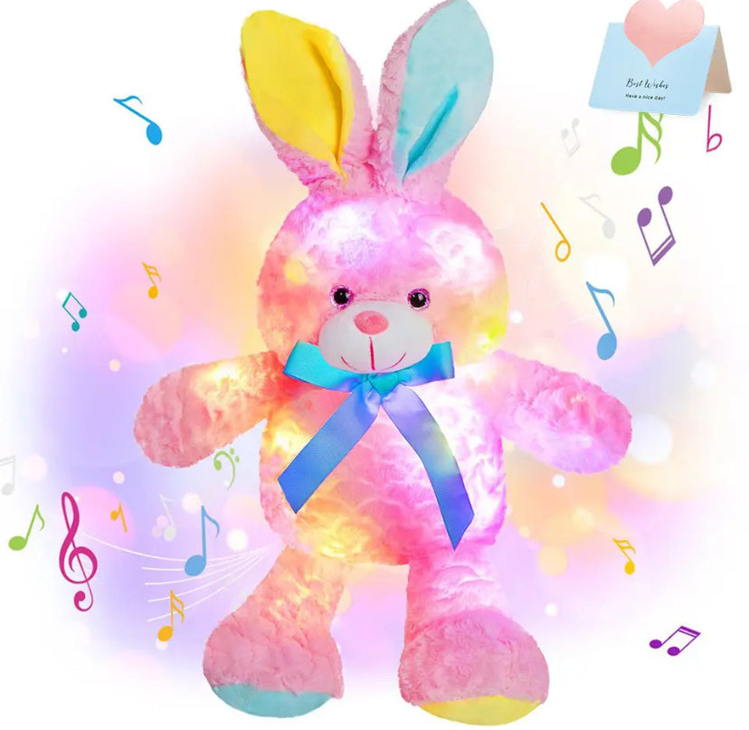 38cm Pink Bunny LED Glow Plush