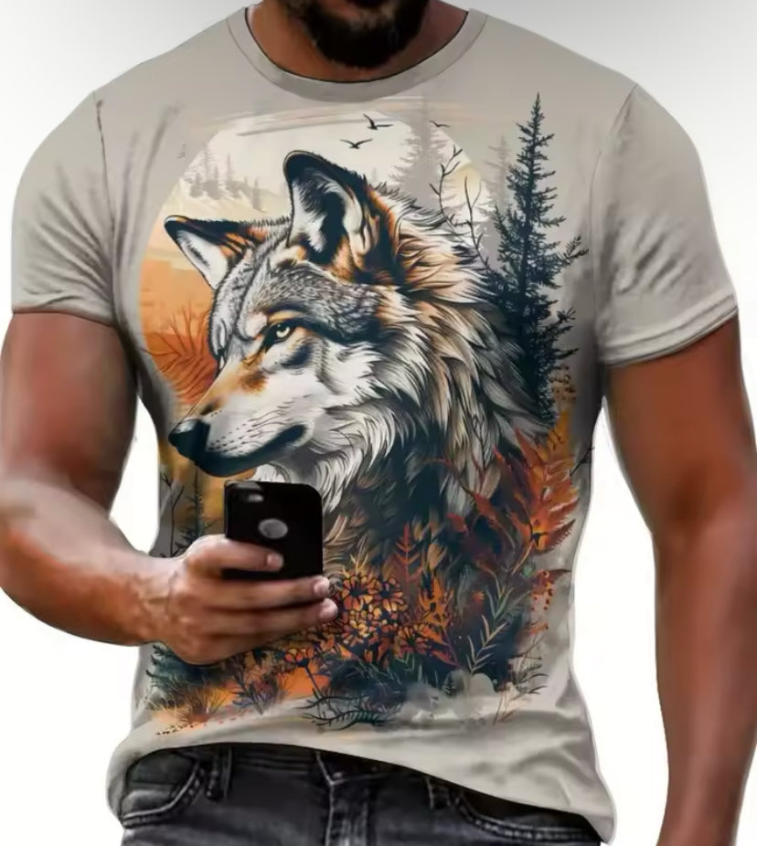 Men Wolf TShirt