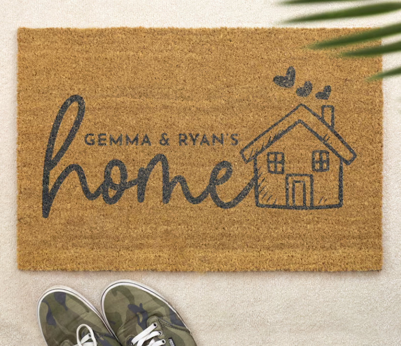 Brush Door Mat Personalised