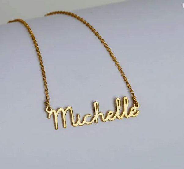 Name Necklace Sterling Silver