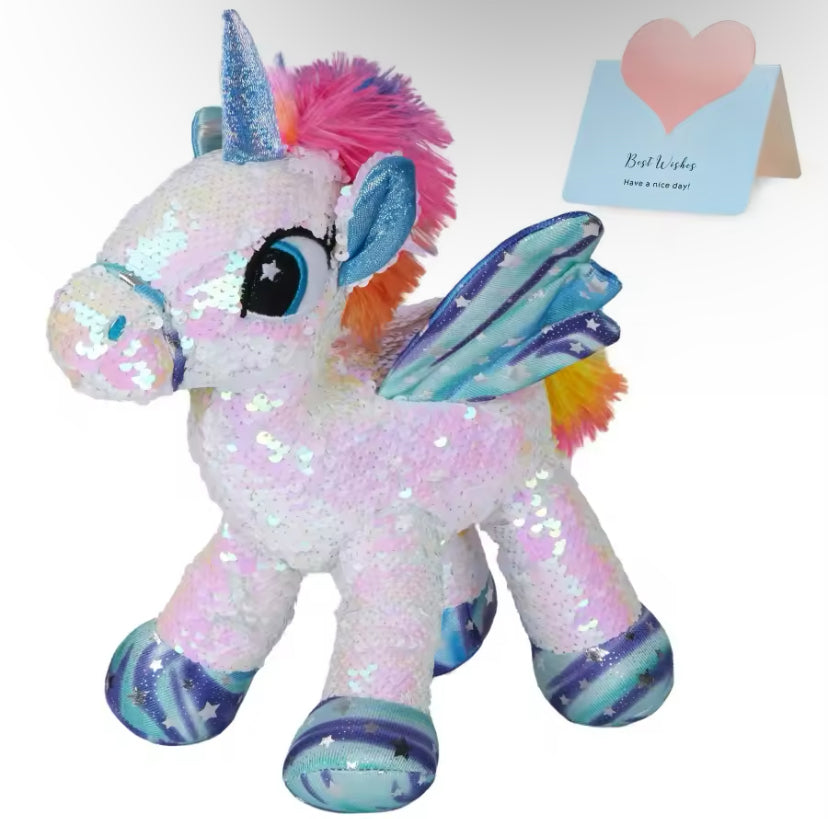 Sequin Unicorn with Wings