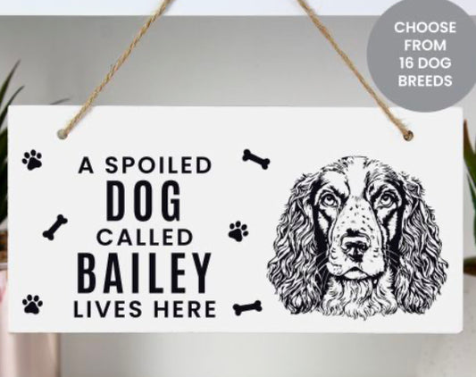 Personalised Dog Wooden Sign