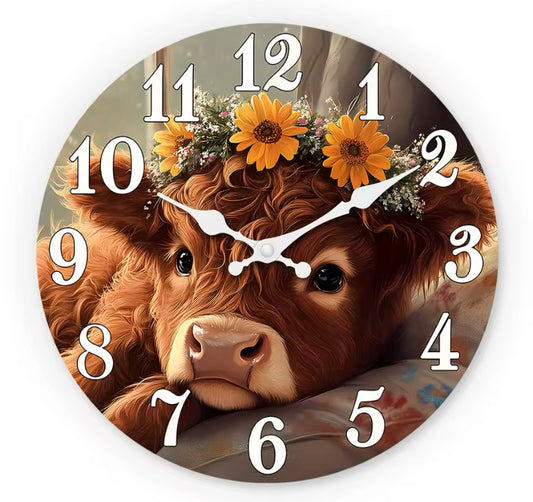 16inch Highland Cow Clock