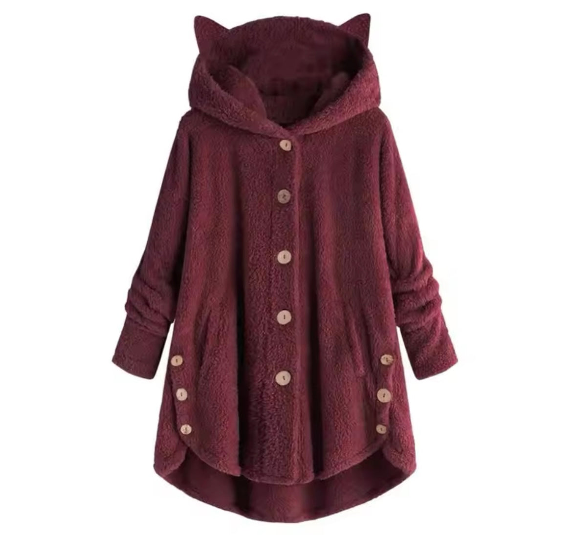 Cute Thick Plush Women Hoodies Winter Fur