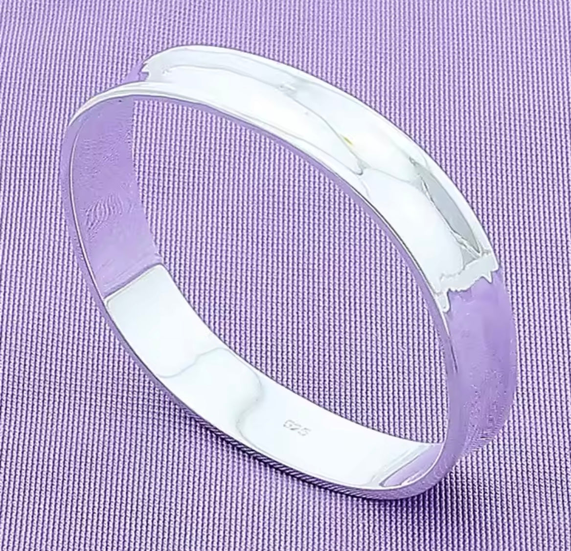 925 Sterling Silver Square Round Cuff Bracelet