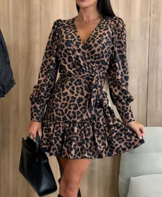 Ladies leopard print dress