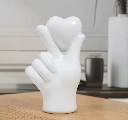 Heart Hand Gesture Statues Sculptures