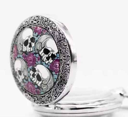 Skull pocket watch