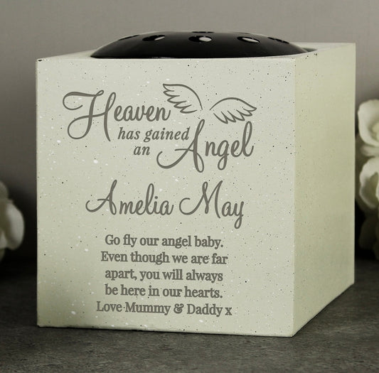 Personalised Angel Memorial Vase