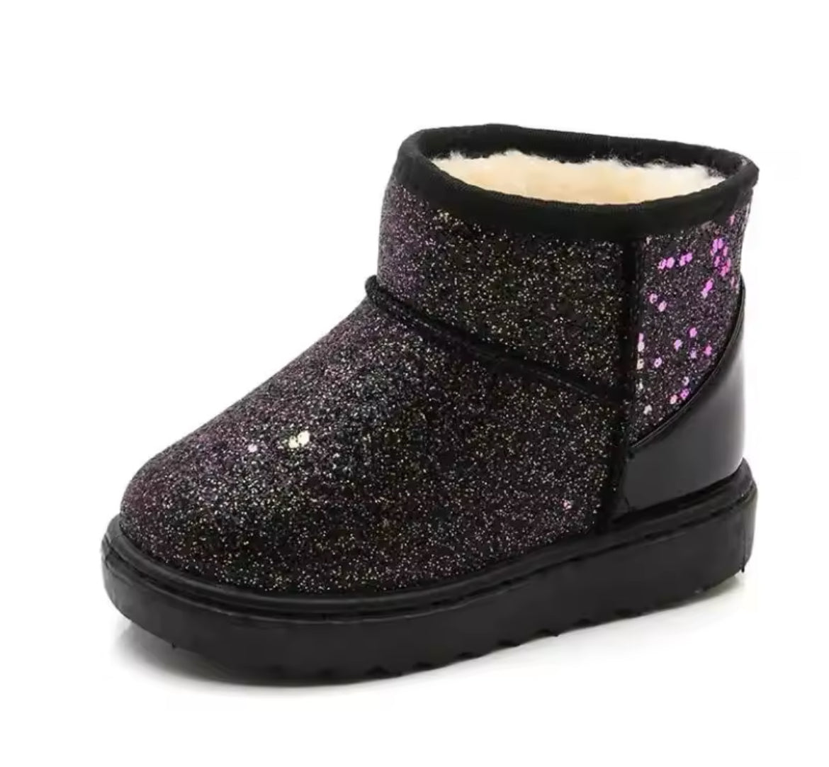 Kids glitter warm boots