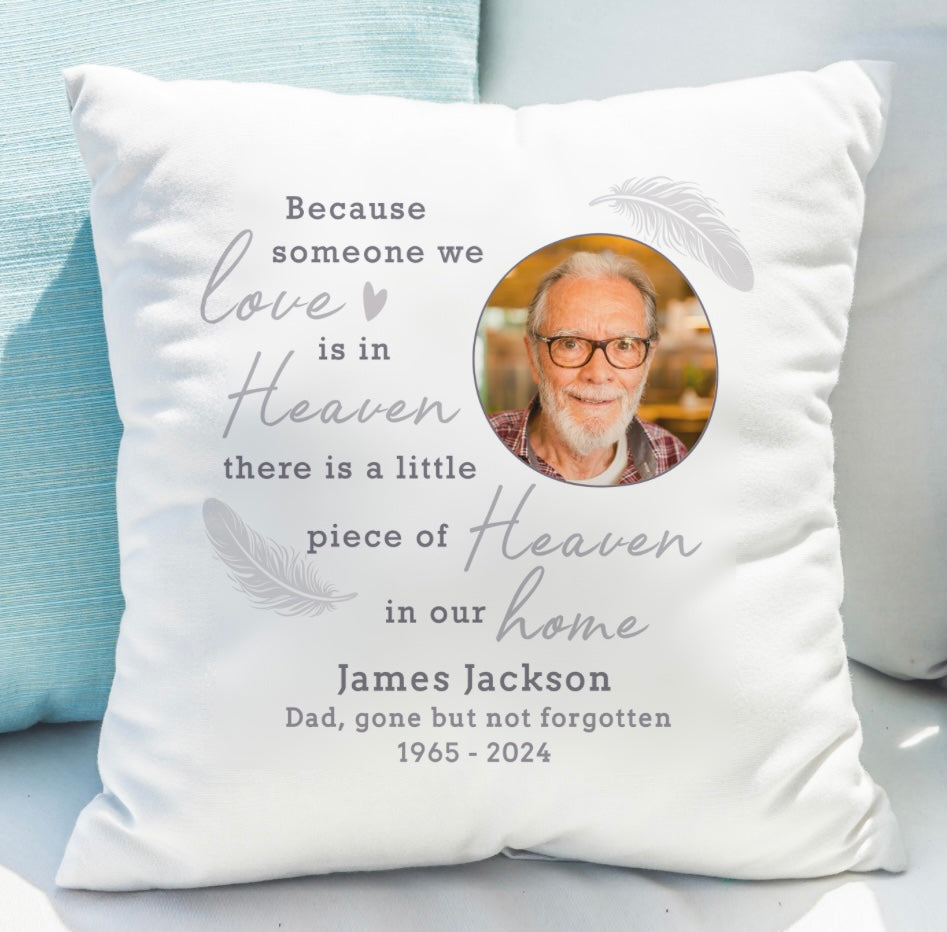 Personalised Memorial Photo Upload Cushion