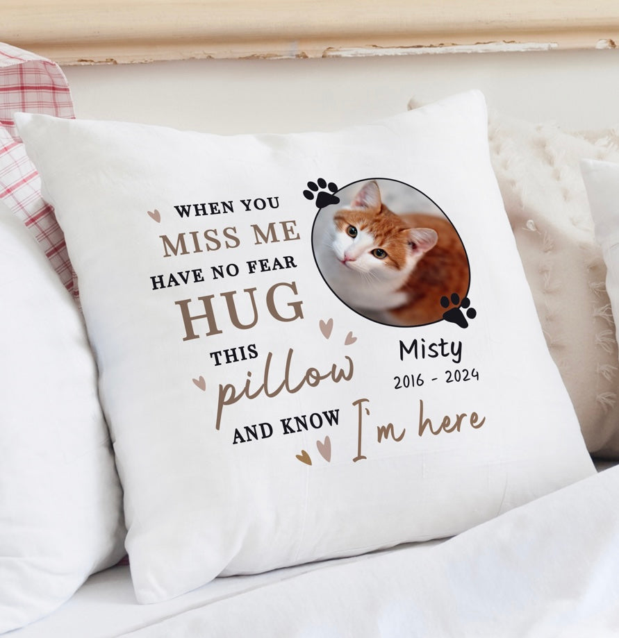 Personalised Memorial Pet Photo Upload Cushion