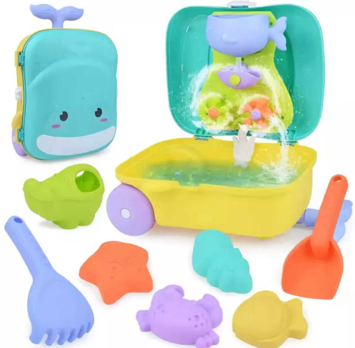 Kids' Luggage Toy Kit with Water & Sand Fun Outdoors