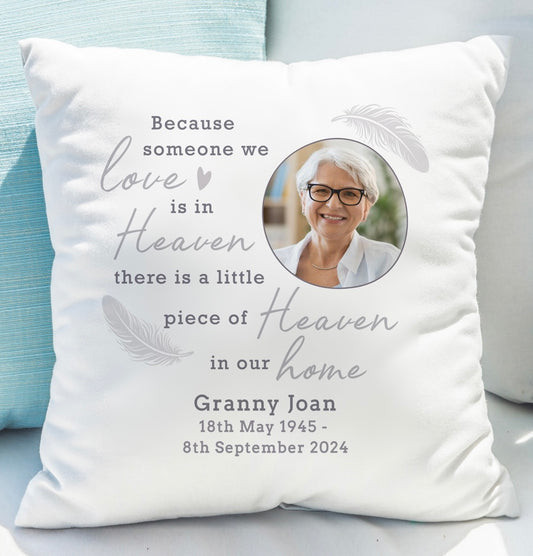 Personalised Memorial Photo Upload Cushion