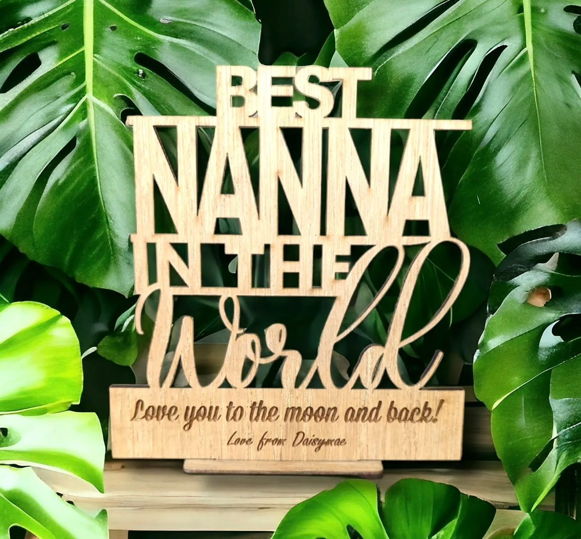 Personalised Gift Best Plaque Wooden Oak Gifts Custom Engraving