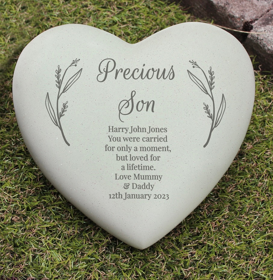 Personalised Free Text Heart Memorial