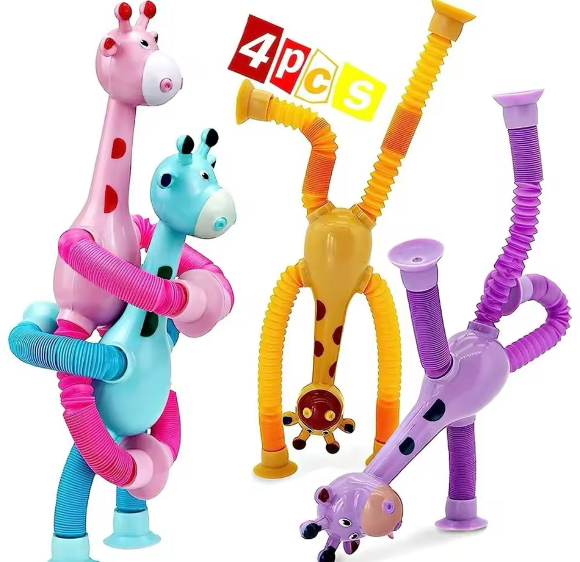 4 Pack Telescopic Suction Cup Giraffe