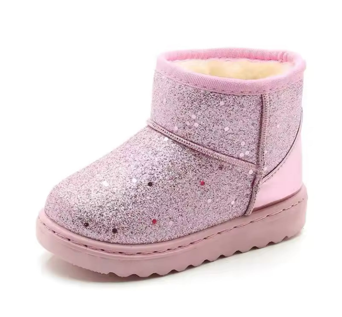 Kids glitter warm boots