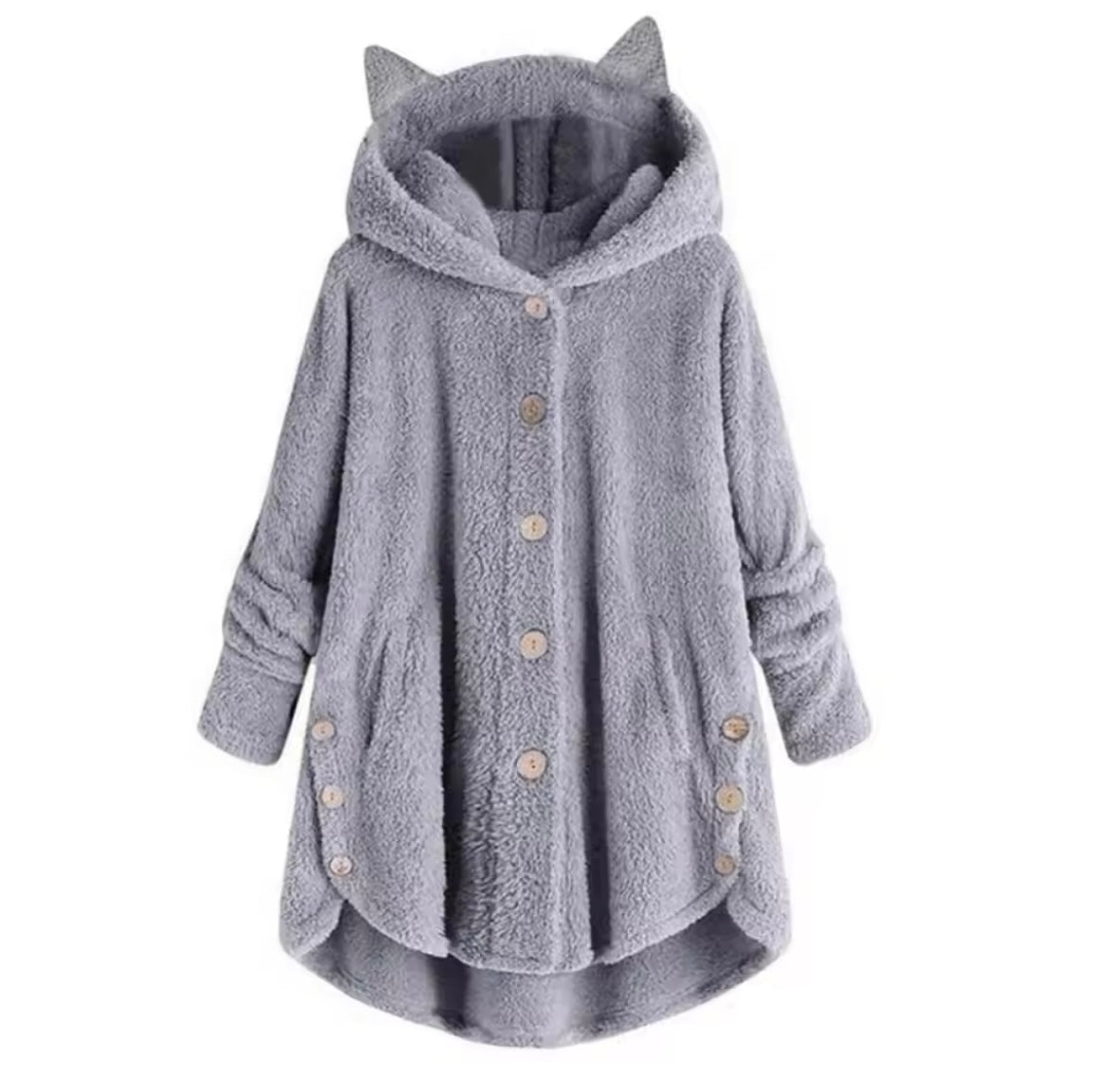 Cute Thick Plush Women Hoodies Winter Fur