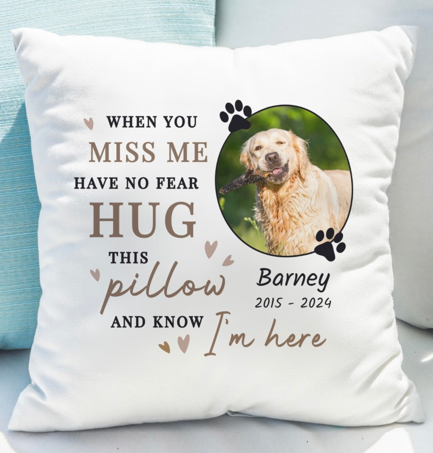 Personalised Memorial Pet Photo Upload Cushion