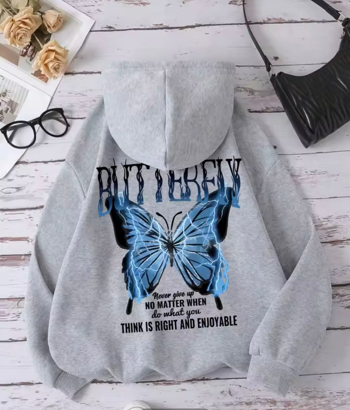 Blue Lightning Butterfly hoody