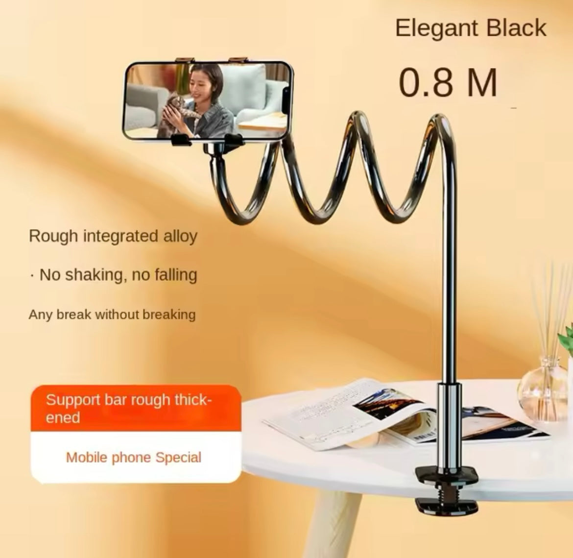 Bed Desk Clip Lazy Flexible Gooseneck Clamp Long Arms Mount For IPhone 8/7/6 Bed Desk Mobile Phone Holder