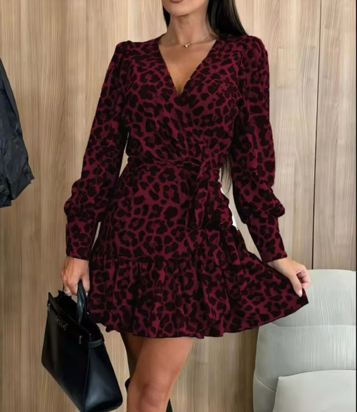 Ladies leopard print dress