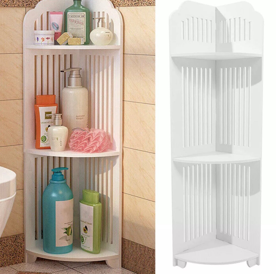 3 Tier Corner Bath Shelf Showers Caddy Storage Rack Unit Organiser Stand White +