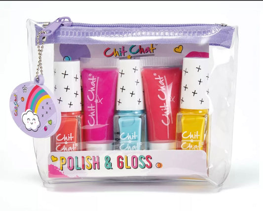 Girls Nail Varnish Polish & Lip Gloss