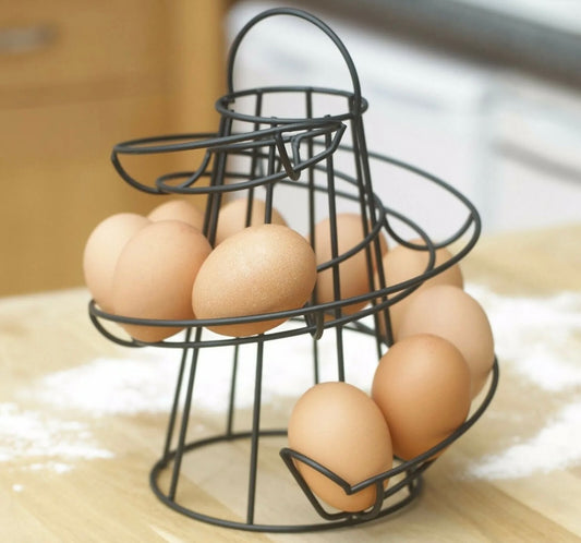 SPIRAL HELTER SKELTER EGG HOLDER STAND RACK HOLDS 18 EGGS New