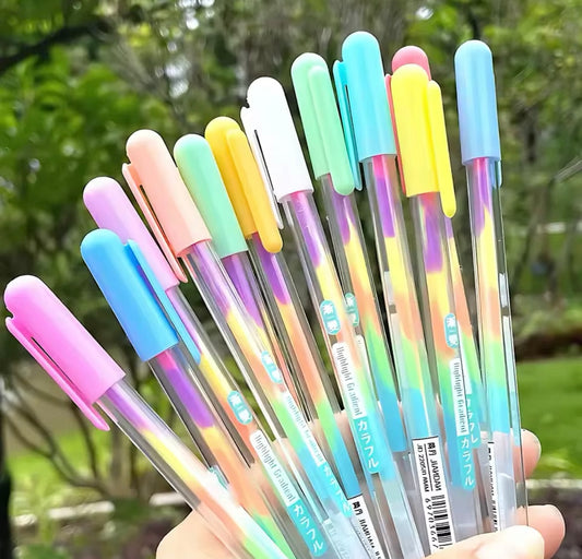 12-Pack Multicolor Gel Highlighter Pens