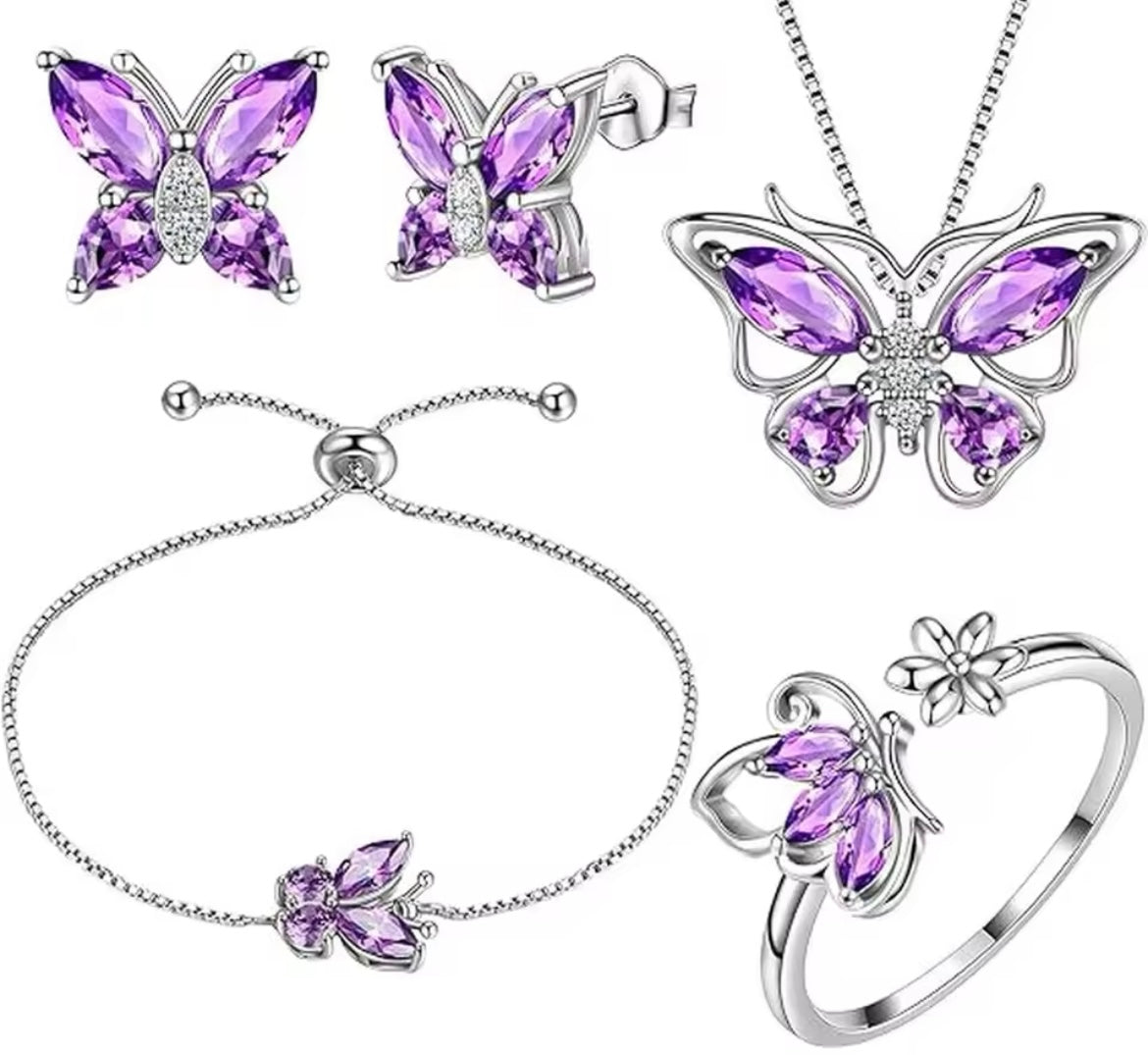 5pcs Butterfly Jewelry Set