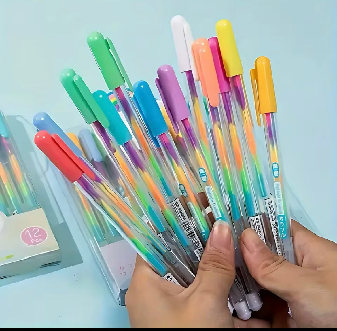 12-Pack Multicolor Gel Highlighter Pens