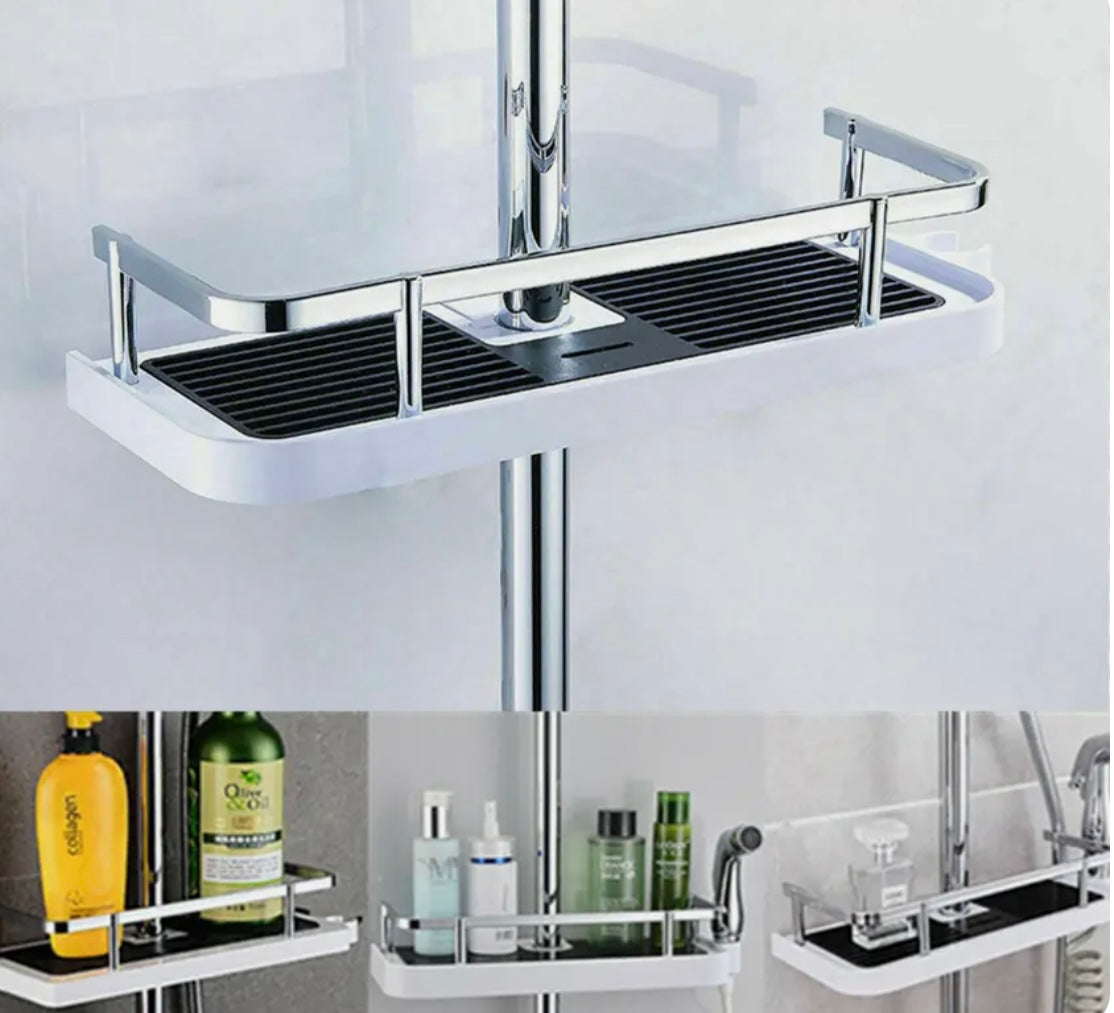 Bathroom Shelf Shower Pole Caddy Rack Storage Organiser Tray Holder Accessories