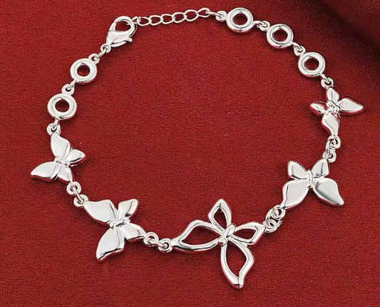 Women's 925 Sterling Silver Butterfly Bracelet