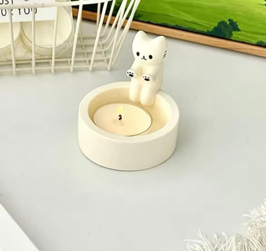 Cat candle holder