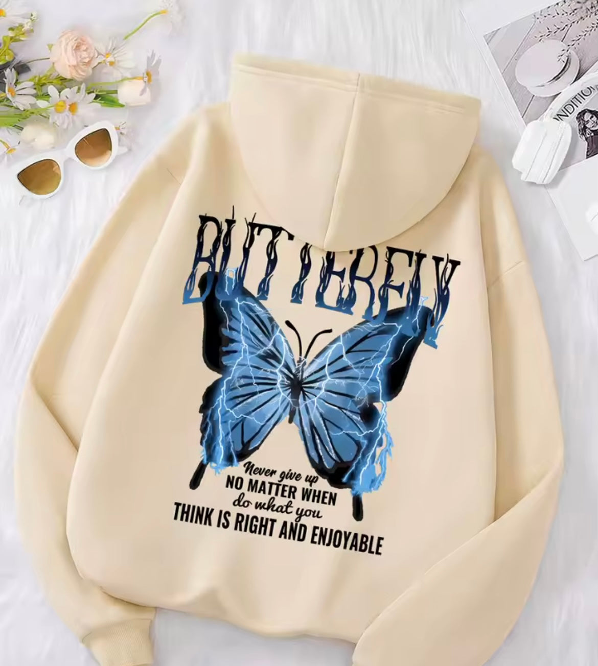 Blue Lightning Butterfly hoody