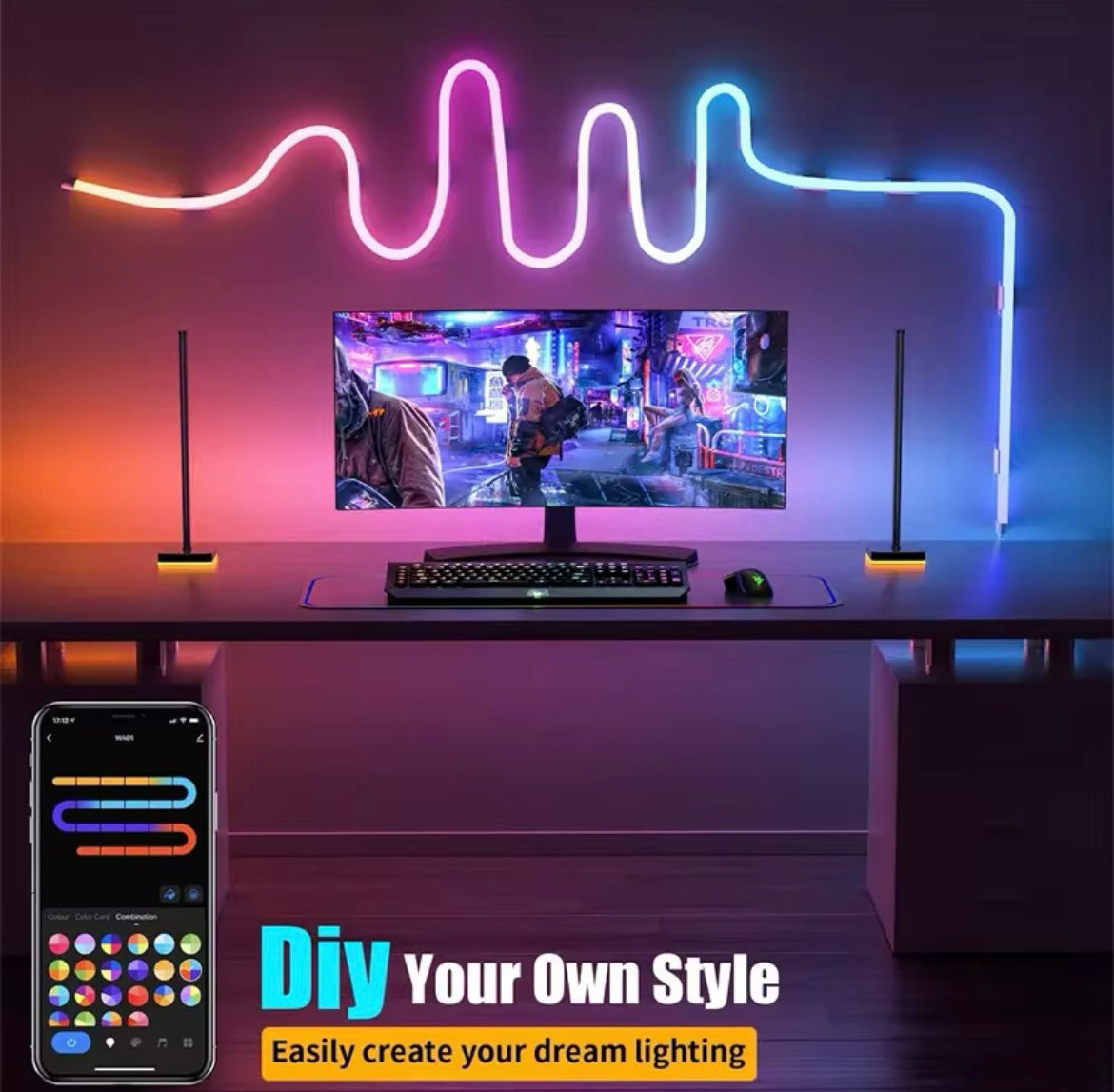 RGBIC Neon LED Strip Lights Neon Rope