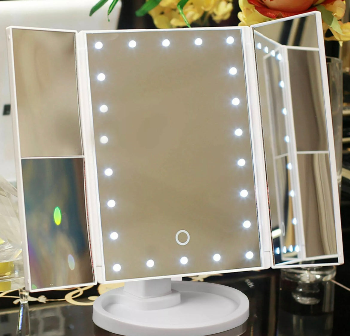 Foldable LED Illuminated Make Up Mirror