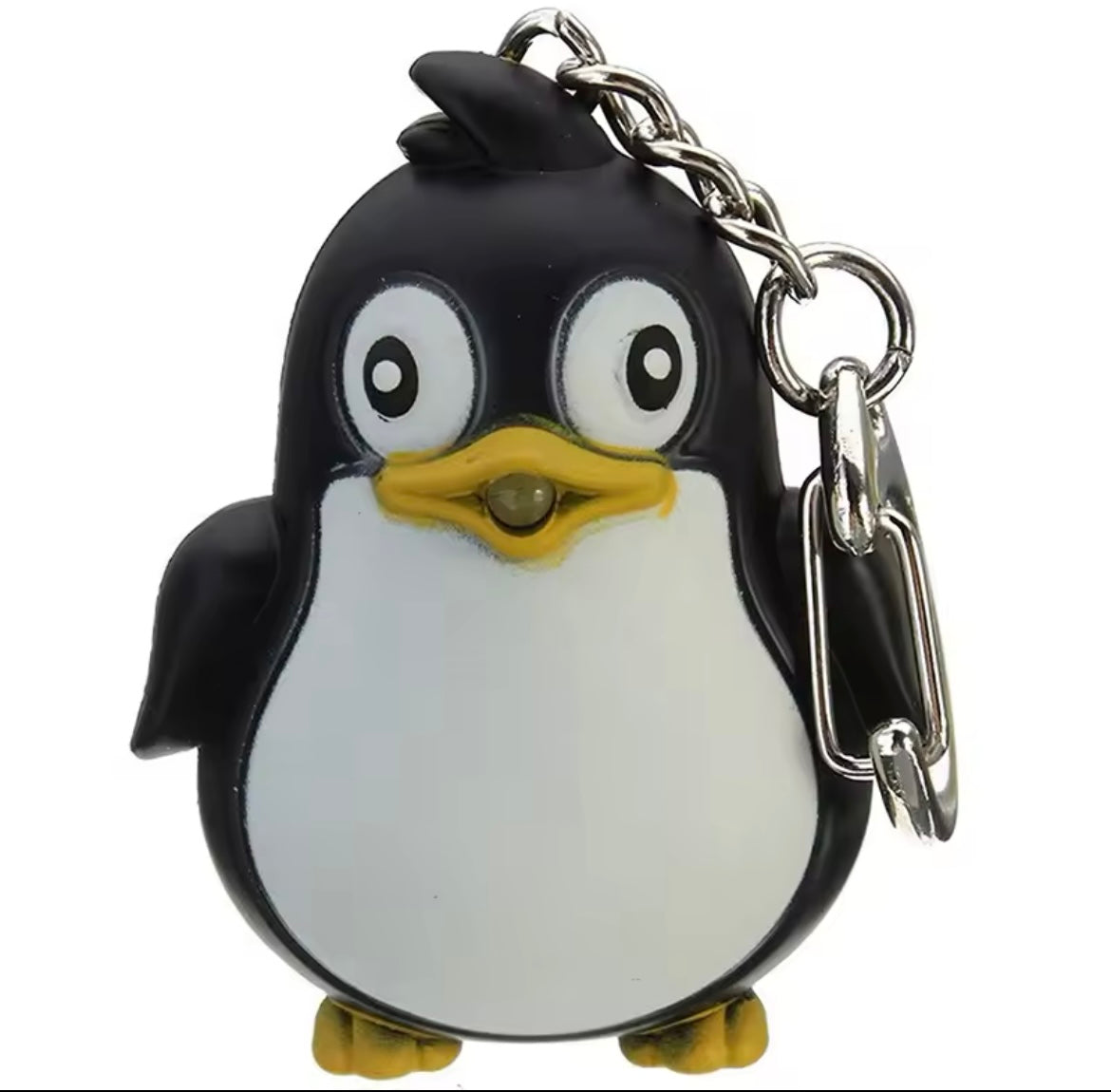 Penguin light keychain