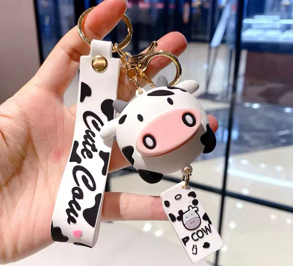 Cow keychain