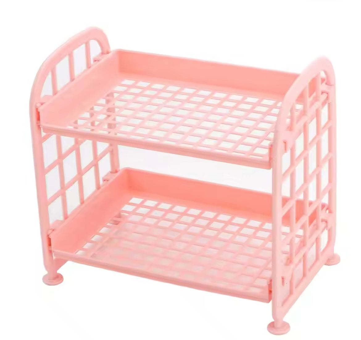 2-Tier Plastic Shelf Makeup Organizer