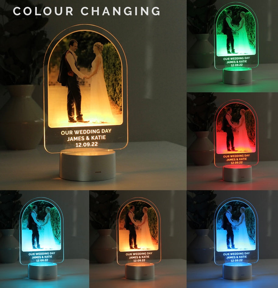 Personalised Free Text & Photo Upload LED Colour Changing Light