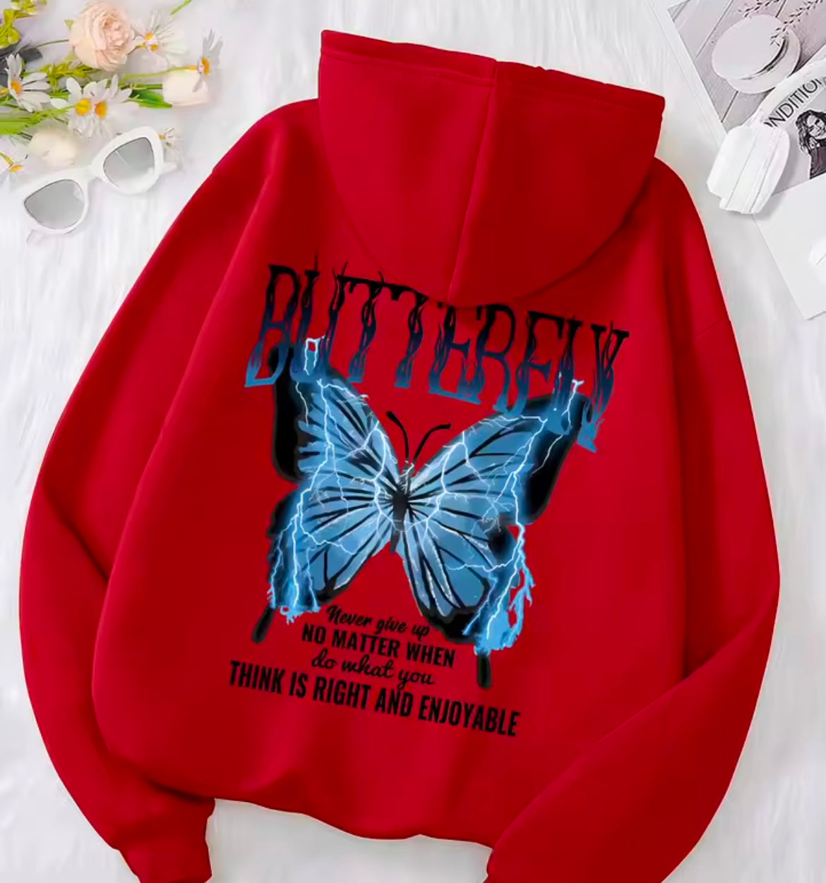 Blue Lightning Butterfly hoody