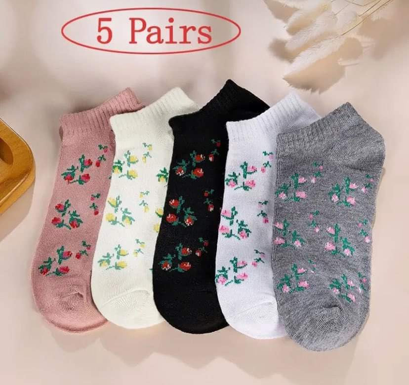 Floral trainer socks