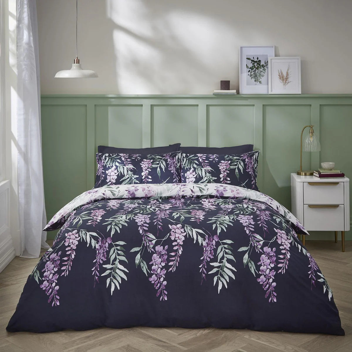 Wisteria Floral Duvet Cover Set